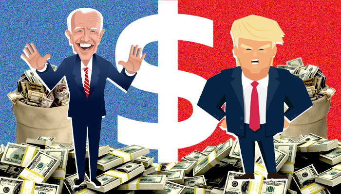 حملة ترامب - حملة بايدن - المال السياسي - الانتخابات الأمريكية 2020 - أموال ترامب
