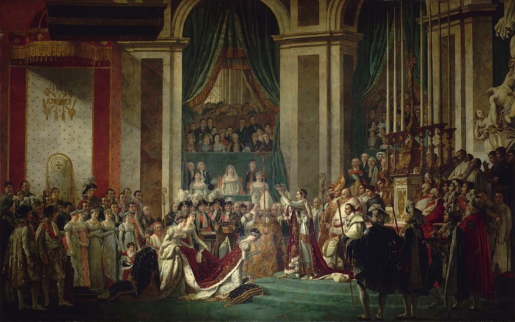 لوحة تتويج نابليون داخل متحف اللوفر